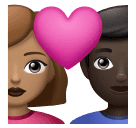 Casal com coração - Homem: Tom de pele médio, Mulher: Tom de pele escuro para Huawei HarmonyOS 5.0