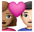 Casal com coração - Homem: Tom de pele médio, Mulher: Tom de pele claro para Huawei HarmonyOS 5.0