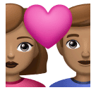 Casal com coração - Homem: Tom de pele médio, Mulher: Tom de pele médio para Huawei HarmonyOS 5.0