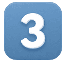 Keycap Digit Three for Huawei HarmonyOS 5.0