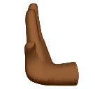 Mão empurrando para a esquerda: tom de pele médio-escuro para Huawei HarmonyOS 5.0