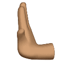 Mão empurrando para a esquerda: tom de pele médio para Huawei HarmonyOS 5.0