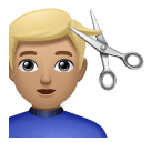 Man Getting Haircut: Medium-Light Skin Tone para Huawei HarmonyOS 5.0