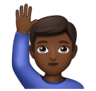 Homem Levantando A Mão: Pele Morena Escura para Huawei HarmonyOS 5.0