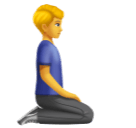 Homem ajoelhado virado para a direita para Huawei HarmonyOS 5.0