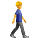 Homem caminhando de frente para a direita para Huawei HarmonyOS 5.0