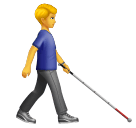 Homem com bengala branca voltado para a direita para Huawei HarmonyOS 5.0