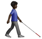 Homem com bengala branca voltado para a direita: tom de pele escuro para Huawei HarmonyOS 5.0