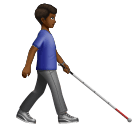 Homem com bengala branca voltado para a direita: tom de pele médio-escuro para Huawei HarmonyOS 5.0