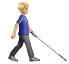 Homem com bengala branca voltado para a direita: tom de pele médio-claro para Huawei HarmonyOS 5.0