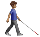 Homem com bengala branca voltado para a direita: tom de pele médio para Huawei HarmonyOS 5.0