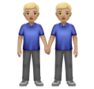 Homens a segurar as mãos: Tom de Pele Claro, Tom de Pele Médio-Luz para Huawei HarmonyOS 5.0