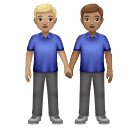 Homens que seguram as mãos: tom de pele claro, tom de pele médio para Huawei HarmonyOS 5.0