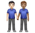 Homens que seguram as mãos: tom de pele médio-leve, tom de pele médio para Huawei HarmonyOS 5.0