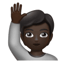 Pessoa Levantando A Mão: Pele Escura para Huawei HarmonyOS 5.0