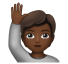 Pessoa Levantando A Mão: Pele Morena Escura para Huawei HarmonyOS 5.0