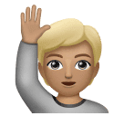 Pessoa Levantando A Mão: Pele Morena Clara para Huawei HarmonyOS 5.0