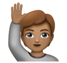 Pessoa Levantando A Mão: Pele Morena para Huawei HarmonyOS 5.0