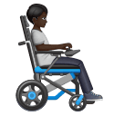 Pessoa em cadeira de rodas motorizada voltada para a direita: tom de pele escuro para Huawei HarmonyOS 5.0