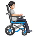 Pessoa em cadeira de rodas motorizada voltada para a direita: tom de pele claro para Huawei HarmonyOS 5.0