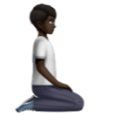 Pessoa ajoelhada de frente para a direita: tom de pele escuro para Huawei HarmonyOS 5.0