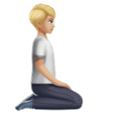 <p>Людина на колінах: із світлою шкірою середнього світла, обличчям вправо</p> для Huawei HarmonyOS 5.0