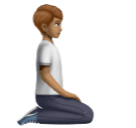 Pessoa ajoelhada de frente para a direita: tom de pele médio para Huawei HarmonyOS 5.0