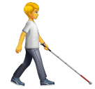 Pessoa com bengala branca voltada para a direita para Huawei HarmonyOS 5.0