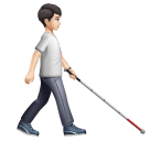 Людина з білою тростиною дивиться праворуч: світлий тон шкіри для Huawei HarmonyOS 5.0