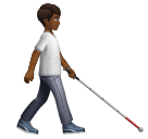 Pessoa com bengala branca voltada para a direita: tom de pele médio-escuro para Huawei HarmonyOS 5.0