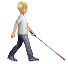 Pessoa com bengala branca voltada para a direita: tom de pele médio-claro para Huawei HarmonyOS 5.0