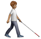 Pessoa com bengala branca voltada para a direita: tom de pele médio para Huawei HarmonyOS 5.0
