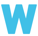 Региональный индикатор Символ Буква W для Huawei HarmonyOS 5.0