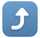 Стрілка вправо з поворотом вгору для Huawei HarmonyOS 5.0