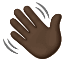 Mão Acenando: Pele Escura para Huawei HarmonyOS 5.0