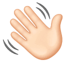 Waving Hand: Light Skin Tone for Huawei HarmonyOS 5.0