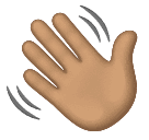Mão Acenando: Pele Morena para Huawei HarmonyOS 5.0