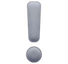 White Exclamation Mark for Huawei HarmonyOS 5.0