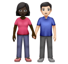 Mulher And Homem Holding Hands: Pele Escura, Pele Clara para Huawei HarmonyOS 5.0