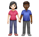 Mulher And Homem Holding Hands: Pele Clara, Pele Morena Escura para Huawei HarmonyOS 5.0