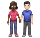Mulher And Homem Holding Hands: Pele Morena Escura, Pele Clara para Huawei HarmonyOS 5.0