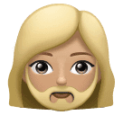 Woman: Medium-Light Skin Tone, Beard para Huawei HarmonyOS 5.0