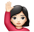 Mulher Levantando A Mão: Pele Clara para Huawei HarmonyOS 5.0