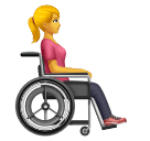 Mulher em cadeira de rodas manual voltada para a direita para Huawei HarmonyOS 5.0