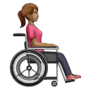 Mulher em cadeira de rodas manual voltada para a direita: tom de pele médio para Huawei HarmonyOS 5.0