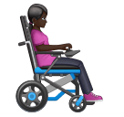 Mulher em cadeira de rodas motorizada voltada para a direita: tom de pele escuro para Huawei HarmonyOS 5.0