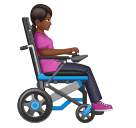 Mulher em cadeira de rodas motorizada voltada para a direita: tom de pele médio-escuro para Huawei HarmonyOS 5.0