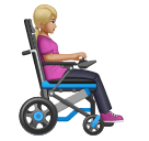 Mulher em cadeira de rodas motorizada voltada para a direita: tom de pele médio-claro para Huawei HarmonyOS 5.0