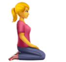 Mulher ajoelhada de frente para a direita para Huawei HarmonyOS 5.0