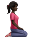 Mulher ajoelhada de frente para a direita: tom de pele escuro para Huawei HarmonyOS 5.0